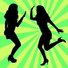 Vector silhouette women N5