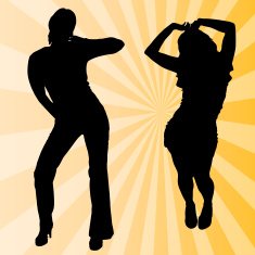 Vector silhouette women N7