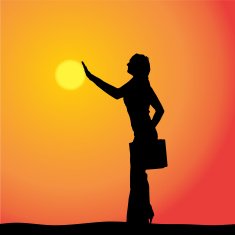 Vector silhouette of a woman N339