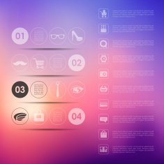fashion infographic with unfocused background N27