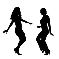 Vector silhouette of a woman N345