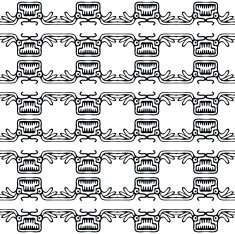 Black vector tribal ethnic pattern N3