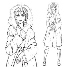 Series - Woman in fur coat N5