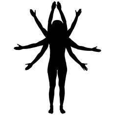 Vector silhouette of a woman N380