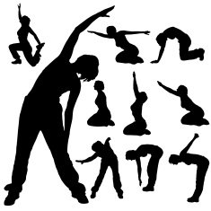 Vector silhouette of woman N39