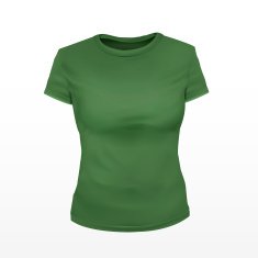 blank women T-shirt in green