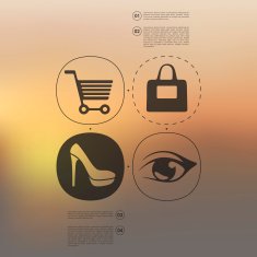 fashion infographic with unfocused background N29