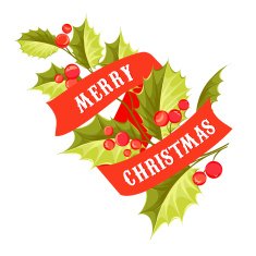 Christmas mistletoe card
