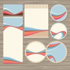 Set of retro wedding cards N5