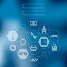 fashion infographic with unfocused background N33