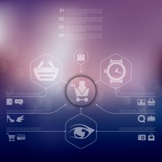 fashion infographic with unfocused background N34