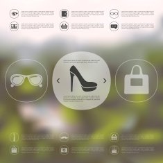 fashion infographic with unfocused background N36