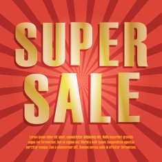Vector of super sale poster