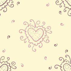 Heart doodle pattern