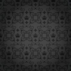 black wallpaper in old style for your design N40