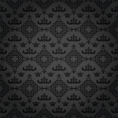 black wallpaper in old style for your design N41
