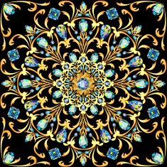background circular ornaments of precious stones