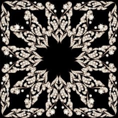 background with silver ornaments and precious stones