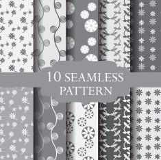 Blue and nature pattern set