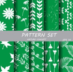 Blue and nature pattern set N2