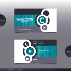 Abstract creative business card Vector N31