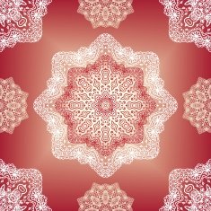 Seamless oriental christmas pattern (vector)