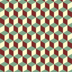 Abstract isometric colorful cube pattern background