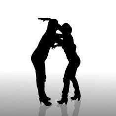 Vector silhouette of couple N39