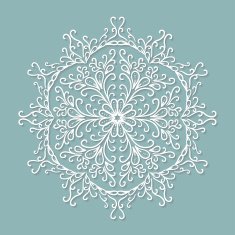 Paper lace doily decorative snowflake round crochet ornament