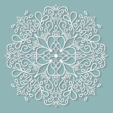 Paper lace doily decorative snowflake round crochet ornament N2