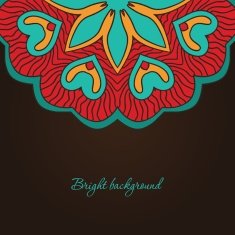Vintage background with bright colors mandala N4