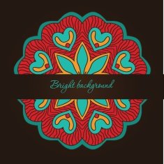 Vintage background with bright colors mandala N5