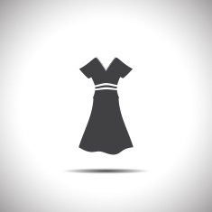 woman dress vector icon