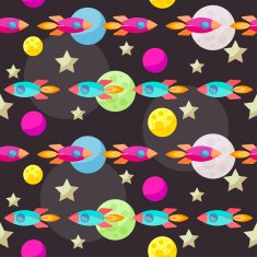 Bright colored vector space pattern background