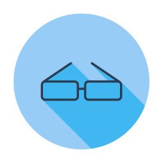 Glasses single icon