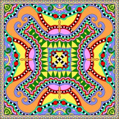 silk neck scarf or kerchief square pattern design N21