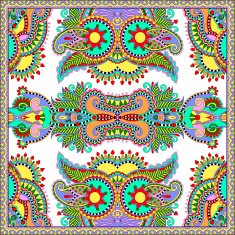 Traditional ornamental floral paisley bandanna Square ornament N10