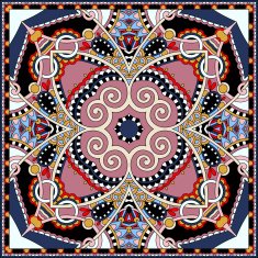 silk neck scarf or kerchief square pattern design N24