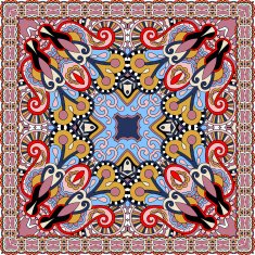 Traditional ornamental floral paisley bandanna Square ornament N11