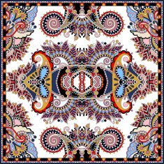 Traditional ornamental floral paisley bandanna Square ornament N12
