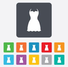 Woman dress sign icon Elegant clothes symbol N7