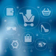 fashion infographic with unfocused background N41