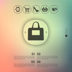 fashion infographic with unfocused background N43