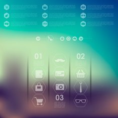 fashion infographic with unfocused background N45
