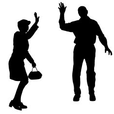 Vector silhouette of a people N13