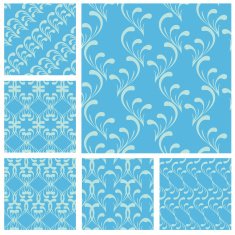 Fabric textures in light blue colors - seamless patterns free image ...