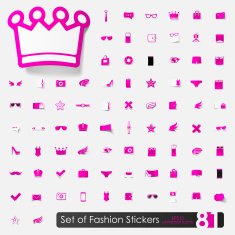 Set of fashion stickers N8