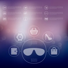 fashion infographic with unfocused background N48