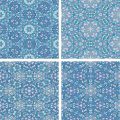 set of Abstract mosaic colorful seamless wallpaper texture backg
