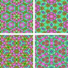 set of Abstract mosaic colorful seamless wallpaper texture backg N4